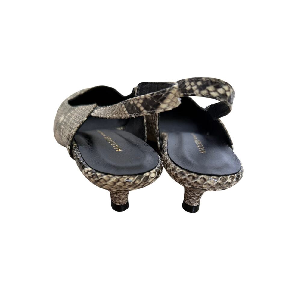 Margaux The Sofia Sling - Natural Python Embossed - Size 37.5 US 7.5 N - Picture 3 of 5
